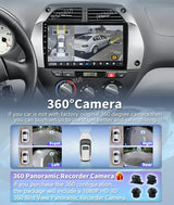 2K QLED Android Head Unit with CarPlay for Toyota RAV4 2000–2003
