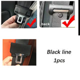 Suede Fur Seat Belt Buckle Protector Universal Car Interior Accessory LINGLUYANG black line