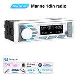 1 DIN Marine Stereo Bluetooth USB for Boat UTV RV