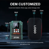 Portable 12V Jump Starter & Air Pump for Cars, Motorcycles, and Bikes, 2000A Peak, 150PSI, LED Light & USB Output Jump Starte