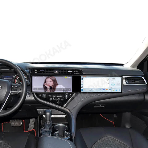 24.6" Dual Screen Android 14 Multimedia System for Toyota Camry Android Head Unit Aotsr 8G256G and 360Camera Eight Core