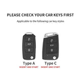 Leather Car Key Case Cover For Volkswagen Golf 7 MK7 Jetta Lavida Keychain Cover Car Key Cover OEM