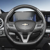 Carbon Fiber Texture Steering Wheel Cover for Chevy Silverado
