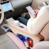 For Leapmotor T03 20-25 Car Leather Armrest Box Central Console Storage Wireless Fast Charging Armrest Organizer Accessories