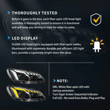 LED Projector Headlights w/Animation for VW Passat 2011-2015