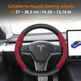 Steering Wheel Cover Suede Carbon for Tesla Model 3