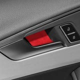 For Audi A4L A4 S4 A5 S5 Made of Alcantara Door Handle Bowl Trim Protective Sticker Anti-Scratch Car Interior Tuning Accessor