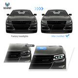 Bi-LED Projector Headlights for Dodge Charger 2015-2023 Car Interior Accessory Vland