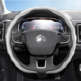 Steering Wheel Cover Carbon Fiber Texture for Citroen