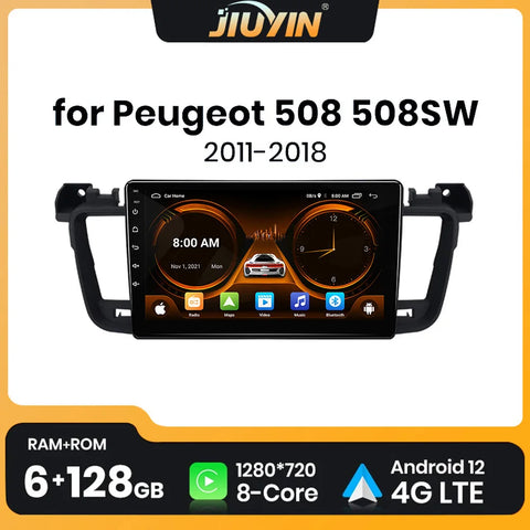 9-Inch Android Head Unit for Peugeot 508 2011–2018 Android Head Unit JIUYIN