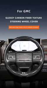 Fiber-Textured Steering Wheel Cover for GMC Truck Car Interior Accessory Hocasen