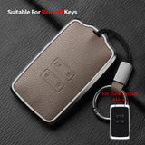 Metal and Leather Car Key Case Cover For Renault Clio Kadjar Capture Koleos Espace Master Talisman Talisman Scenic Protect Cover