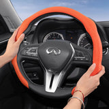 Premium Suede Snap-On Wheel Cover for Infiniti Q50 Car Interior Accessory Hocasen