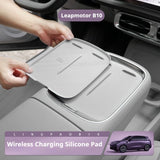 For Leapmotor B10 Wireless Charging Pad Central Console Silicone Anti-Slip Protector Mat Car Interior Accessory Car Interior