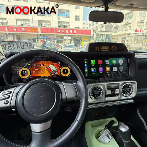 24.6-inch Dual Screen Android Stereo for Toyota FJ Cruiser Android Head Unit Aotsr 8GB 256GB Eight Core