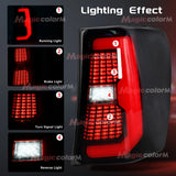 LED Tail Light Assembly for Jeep Grand Cherokee 1999-2004 Car Interior Accessory MAGIC COLORM
