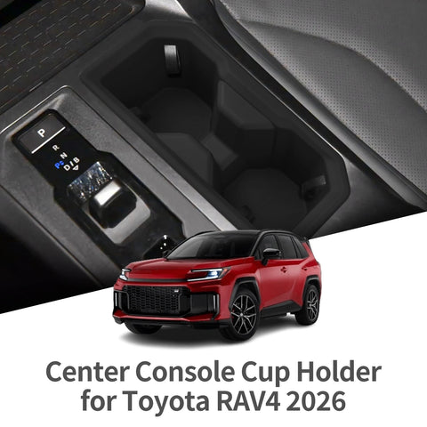 SMABEE for Toyota RAV4/Wildlander 2026 Cup Holder Storage Tray Shock-Absorbing Central Armrest Cup Box Silicone Accessories L