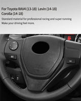 For Toyota RAV4 (2013-2018) Levin / Corolla (2014-2018) Made of Alcantara Steering Wheel Panel Boot Cover Car Interior Access