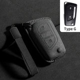 Suede Cars Key Case Cover For Toyota Auris Corolla Reiz Avensis Rav4 Levin Camry Verso Yaris Scion Aygo Protector Keychain Shell
