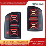 Silverado Sierra LED III Tail Lights Red Turn 07-13 LED Ambient Light Vland