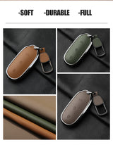 Metal and Leather Car Key Case Cover for Li Auto L7 L8 L9 Max Leading Ideal Li Auto 2023 2024 Car Interior Accessory OEM