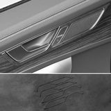 Alcantara Car Door Pull Handle Panel Stickers for Audi A6 A7 Car Interior Accessory OEM