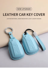 Leather Car Key Case Cover For DFSK DongFeng 580 F507 Aeolus AX7 GS PU Car Remote Key Bag Case Shell Protecter Keychain Holde