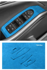 For Mazda 3 Axela Car Window Switch Lifter Control Panel Trim Frame Sticker Car Interior Tuning Accessories Made of Alcantara