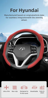 Perforated Leather Steering Wheel Cover for Hyundai Tucson Car Interior Accessory Hocasen