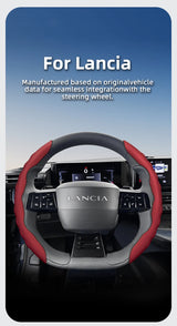 Lancia 2-Piece Wave-Shaped Leather Wheel Cover Car Interior Accessory Hocasen