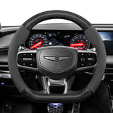 Genesis Carbon Fiber Texture Suede Wheel Cover Car Interior Accessory Hocasen