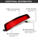 LED Rear Bumper Reflector Red Light for Volkswagen Beetle 2006-2010 Car Interior Accessory iJDM