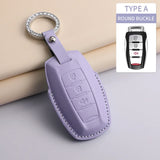 Leather car remote key case for 3 Great Wall models