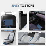 Carbon Fiber Design Auto Steering Wheel Tray Multipurpose Adjustable Car Table with Drawer and Anti-Slip Protective Adhesive