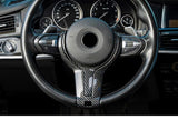 For BMW 1 2 3 4 Series X2 F20 F21 F32 F33 F12 F10 F11 F15 F16 F30 ABS Carbon Texture Car Interior Steering Wheel Cover Trim
