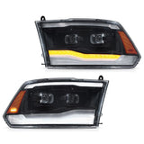 LED Headlights Projector DRL for Dodge Ram 09-18