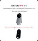 Aluminum Alloy Goatskin Car Key Case Cover For Aito M9 2024 Car Interior Accessory OEM