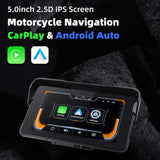 5.0 inch Portable Motorcycle Dashboard Wireless CarPlay GPS Android Head Unit EKIY