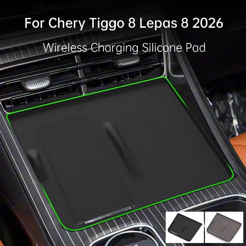 For Chery Tiggo 8 Lepas 8 ICE C-DM PHEV 2026 Car Wireless Charging Pad Silicone Anti-slip Mat Interior Accessories Car Wirele