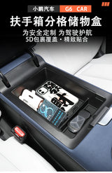 For XPeng G6 Car Wireless Charger Dust Mat Under Console Box Storage Interior Mod for 2023-2025 Car Interior Accessory OEM