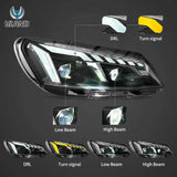 LED Projector Headlights w/Animation for VW Passat 2011-2015 LED Ambient Light VLAND