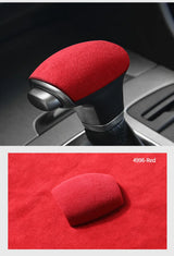 For KIA KX5 Car Gear Shift Lever Boot Cover Protection Decorative Trim Sticker Interior Tuning Accessories Made of Alcantara
