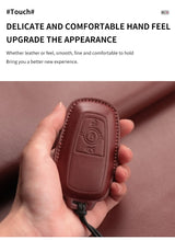 Leather car key case cover for 5 Ford models