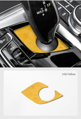 For BMW 5 Series G30 G38 6GT Center Console Gear Shift Panel Trim Sticker Car Premium Interior Accessories Made of Alcantara