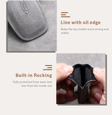 Car Key Cover For Ford Puma Grand C Max Focus Mondeo Kuga Fiesta Ecosport Transit Kuga Leather Car Key Case Cover