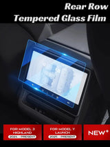 Tempered Glass Film Protector for New Tesla Model 3 Highland 2024 / Model Y Launch 2025 Rear Row Center Control Protective To