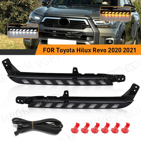 Dual Color DRL Turn Signal for Toyota Hilux Revo 2020 LED Ambient Light MAGIC COLORM