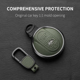 Goatskin Car Key Case Cover For BMW MINI Cooper ONE JCW Clubman Countryman Car Interior Accessory OEM