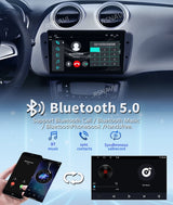 2K QLED Android Head Unit with CarPlay for SEAT Ibiza 2008–2015