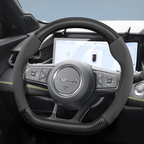Suede Matte Carbon Fiber Cover for Lynk & Co 01 Car Interior Accessory Hocasen
